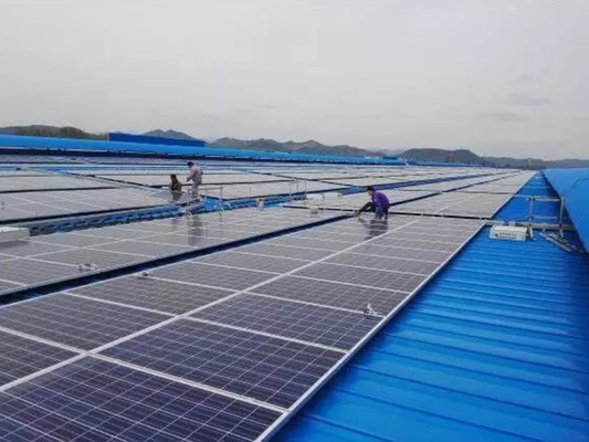 Clean Energy Structural Steel Frame Fabricated Solar Power Roof Q355B