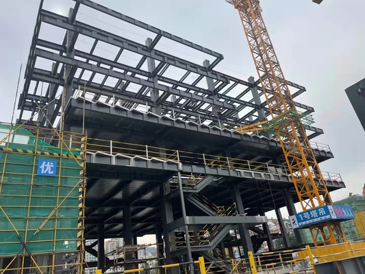 High Rise Prefab Steel Frame Multi Floor Structure Hotel Office Commercial Building
