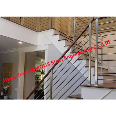 Smooth 800mm Stainless Steel Stair Handrail Anti Corrosion Round Or Rectangle Top Pipe