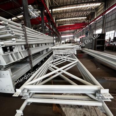 Prefabricated Tubular Steel Truss and Box Section Portal Frame for Industrial Building