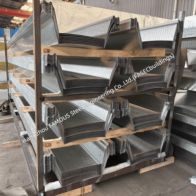 210mm Deep Rib Composite Floor Deck 1.25mm Galvanized Steel 6m Unpropped Span