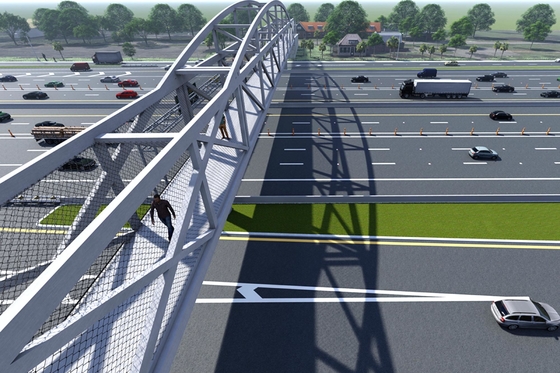 Crossing Peace Pedestrian Overpass Bridge Design Segmental Preassemble Railway Road