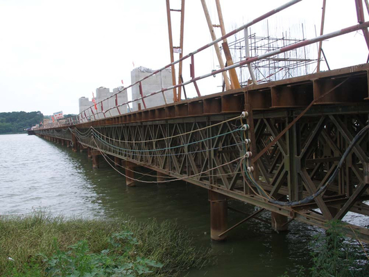 Bowstring Concrete Roller Steel Girder Railway Bridge Structure Truss H Welded Frame