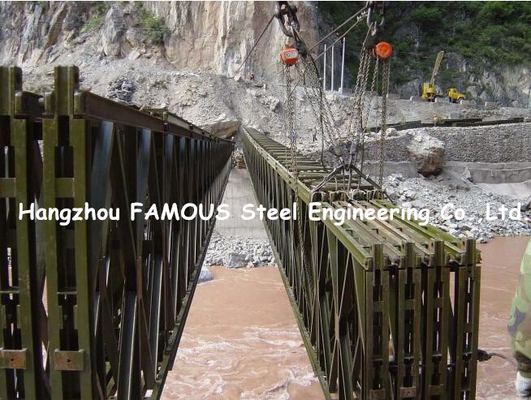 Temporary Steel Truss Bridge Engineering Structural Multi Prefab Portable Bailey