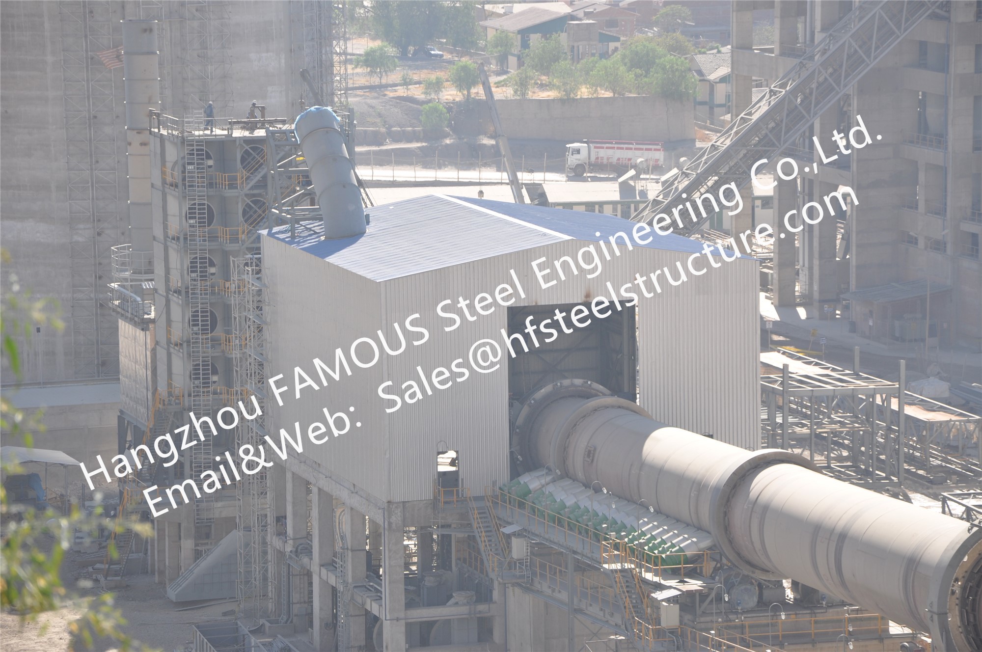 Heavy Structural Steel Fabrication Concrete Mill Cement Production Line