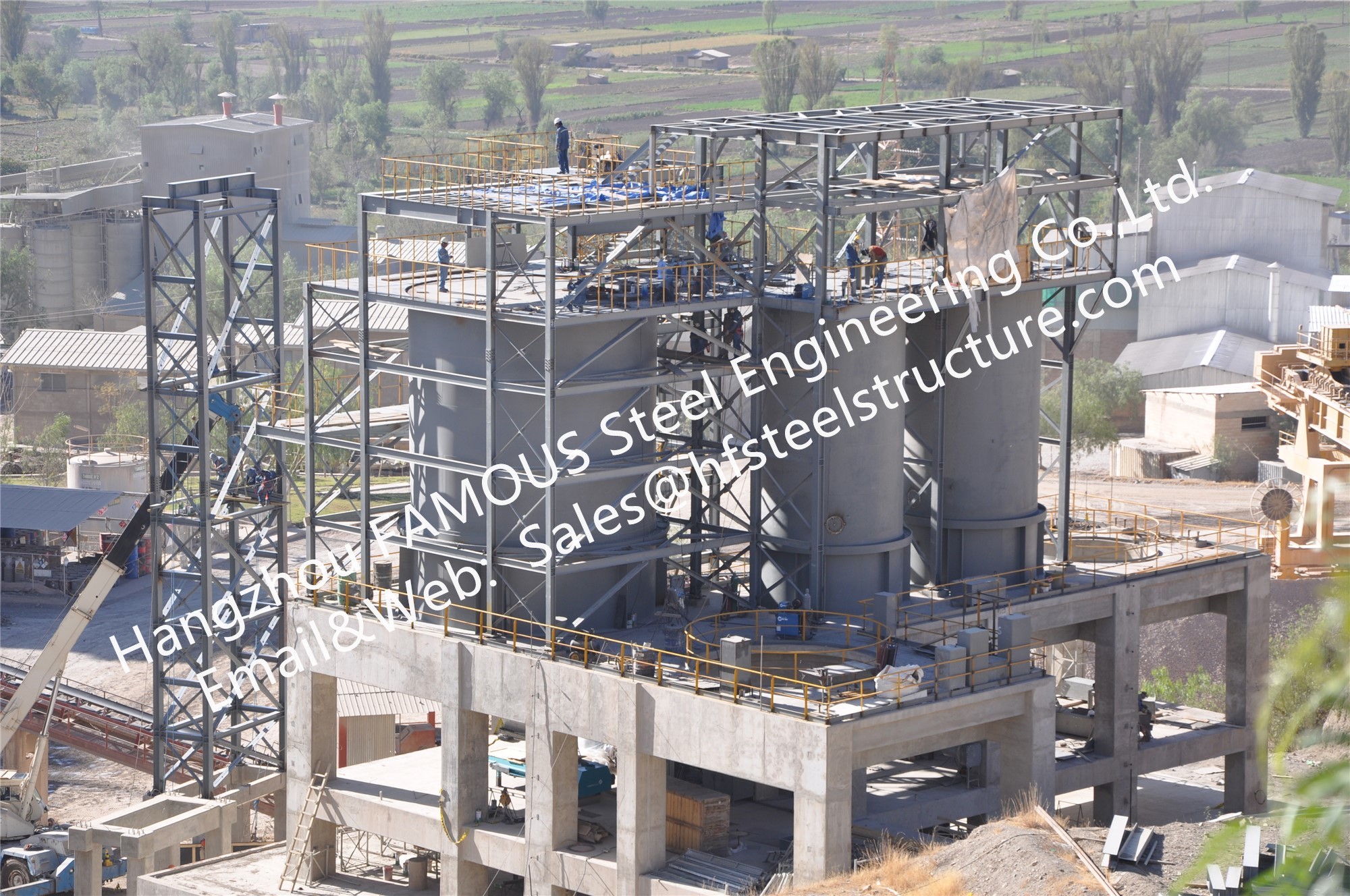 Heavy Structural Steel Fabrication Concrete Mill Cement Production Line