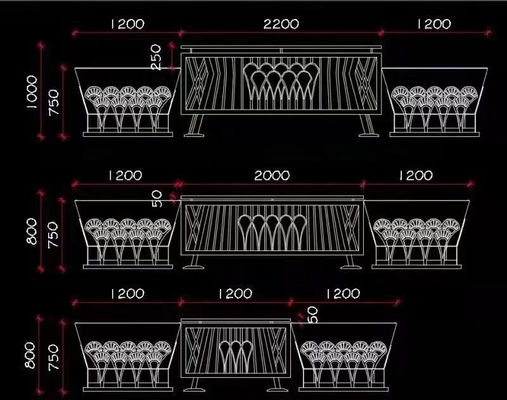 Solar Guardrail Metal Sheet Rectangular Steel Large Planter Box