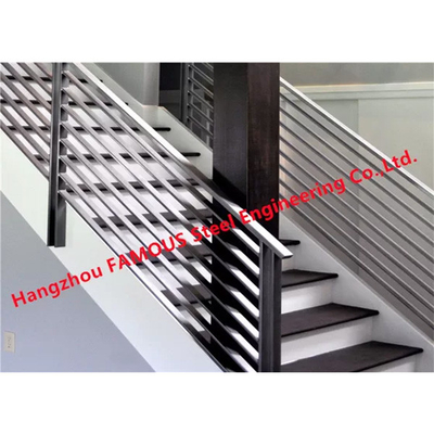 Smooth 800mm Stainless Steel Stair Handrail Anti Corrosion Round Or Rectangle Top Pipe