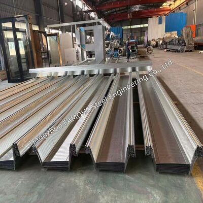 210mm Deep Rib Composite Floor Deck 1.25mm Galvanized Steel 6m Unpropped Span