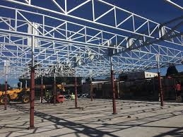 Carport Deck Galvanized Steel Greenhouse Frame Warehouse With Sandwich Panel