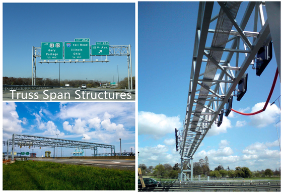 Tri-Chord Overhead Sign Structures 25 20 Foot Hot Dipped Galvanised Steel Posts